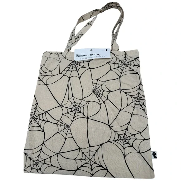 Cobweb Tote Bag spiders web Halloween gothic spider shopping bag - Picture 5 of 12